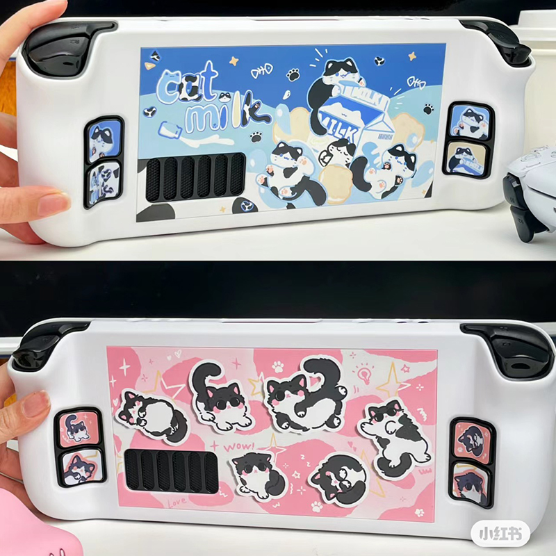 Board Game Steam - Cartoon Milk Cat Protective Case dla