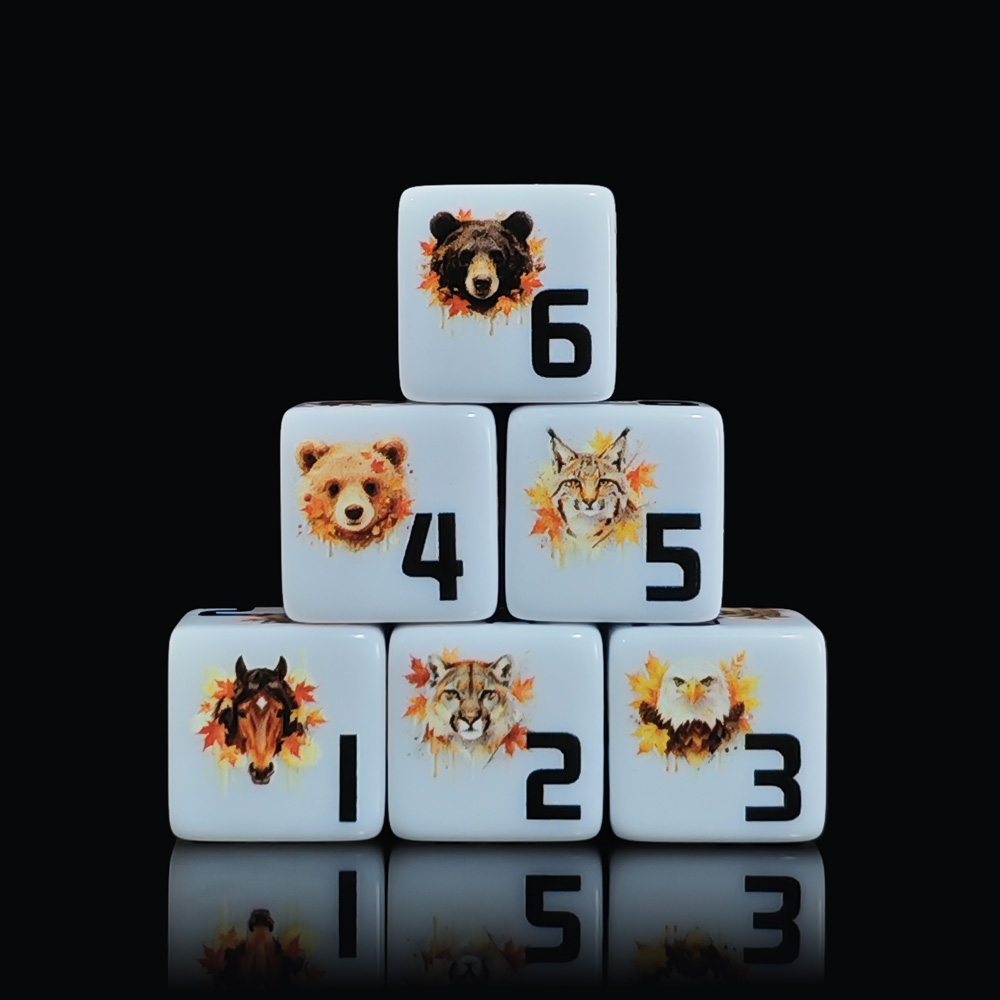Board Game Wild Wild - 12 szt. Akrylowych Kostek D6 16MM,