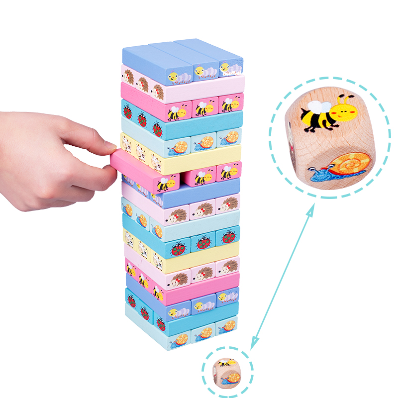Numer zwierząt drewniane klock – Board Game Jenga recenzja i cena